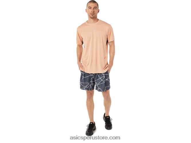 RPVB1452 brezo de dunas de verano Asics top de manga corta con estampado gel-cool para hombre