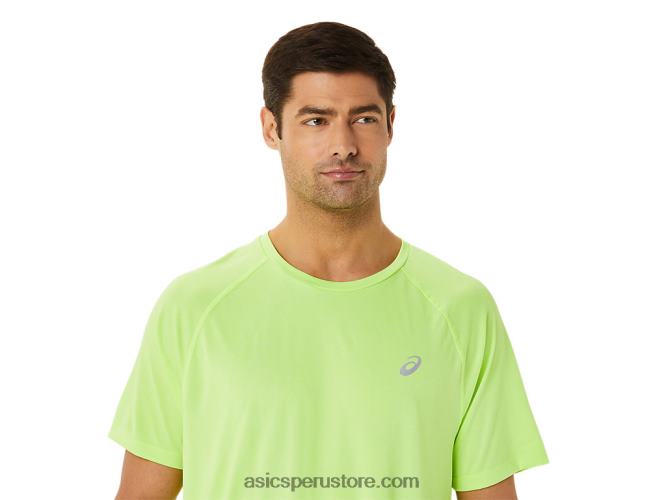 RPVB1453 peligro verde brezo Asics camiseta de manga corta de lyte confeccionada para hombre
