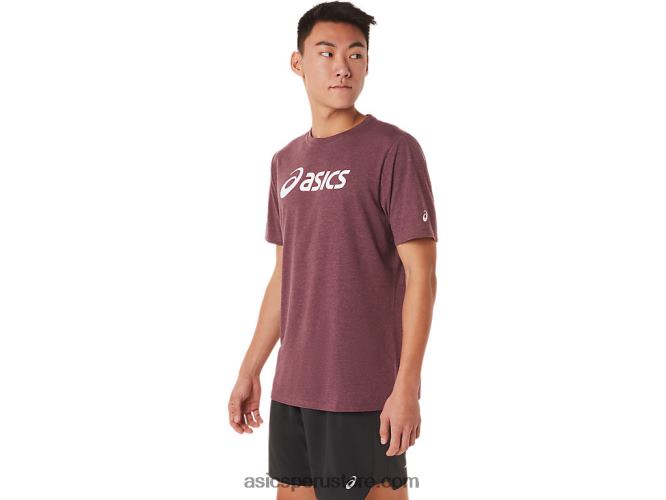 RPVB1463 Brezo profundo de Marte Asics camiseta xg de manga corta con logo de lockup