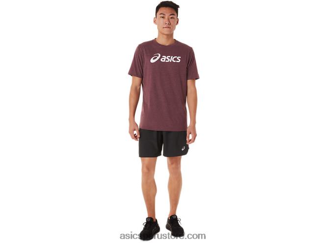RPVB1463 Brezo profundo de Marte Asics camiseta xg de manga corta con logo de lockup