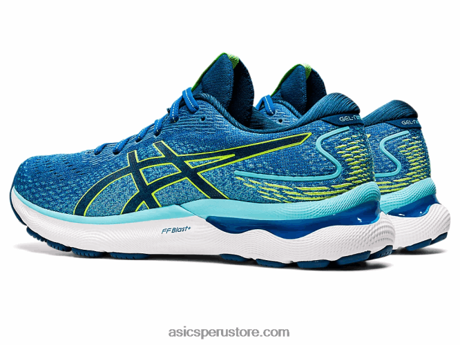 RPVB1467 unidad de lago/peligro verde Asics gel-nimbus 24 de ancho