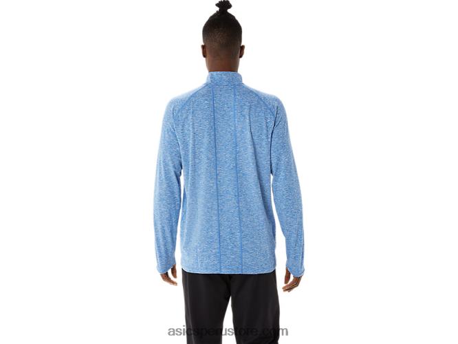 RPVB1470 lago drive brezo/azul francés Asics tren hombre sana 1/2 zip