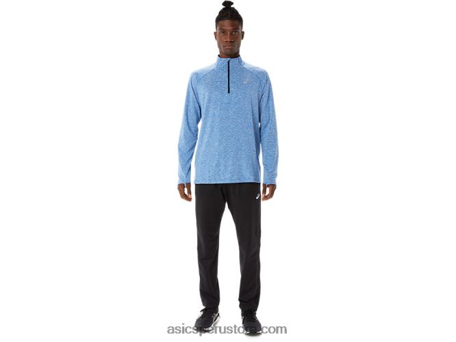 RPVB1470 lago drive brezo/azul francés Asics tren hombre sana 1/2 zip