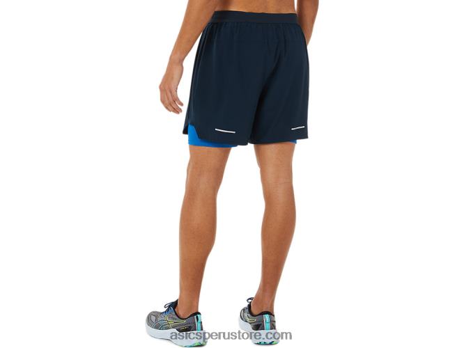 RPVB1478 unidad de azul francés/lago Asics carretera hombre 2-n-1 7in short