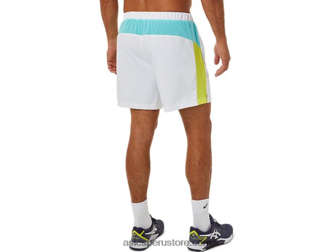 RPVB1480 blanco brillante Asics pantalón corto de corte color block para hombre
