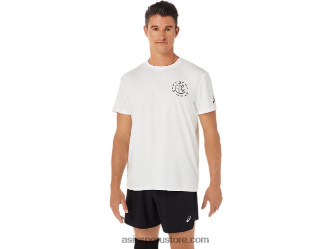 RPVB1487 blanco natural Asics camiseta de hombre ocean waste