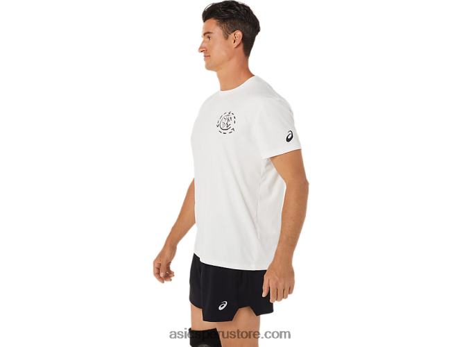 RPVB1487 blanco natural Asics camiseta de hombre ocean waste