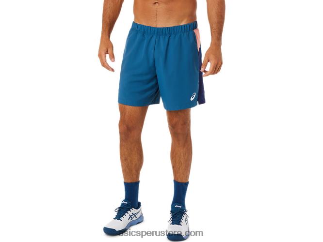 RPVB1493 índigo claro Asics pantalón corto de corte color block para hombre