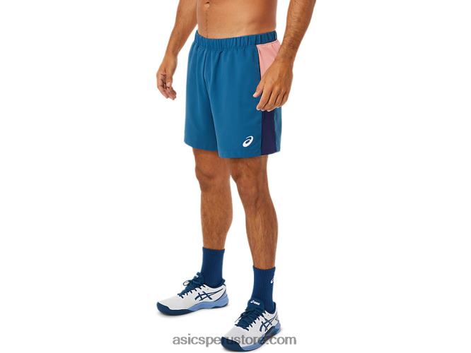 RPVB1493 índigo claro Asics pantalón corto de corte color block para hombre