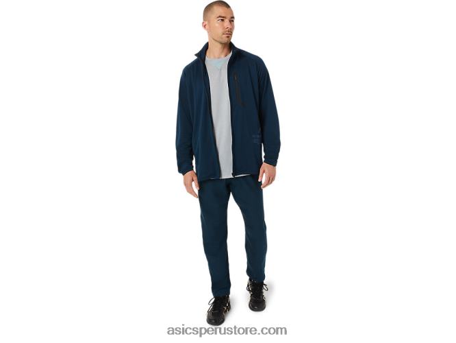 RPVB1503 azul francés Asics chaqueta de jacquard actibreeze para hombre