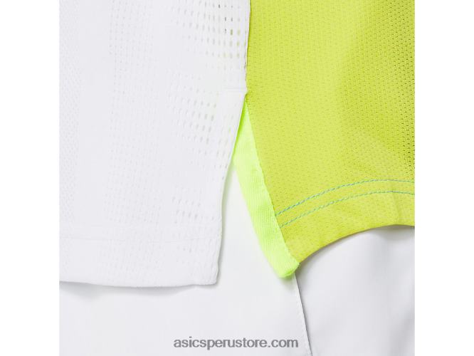 RPVB1504 blanco brillante/menta helada Asics polo de partido de hombre