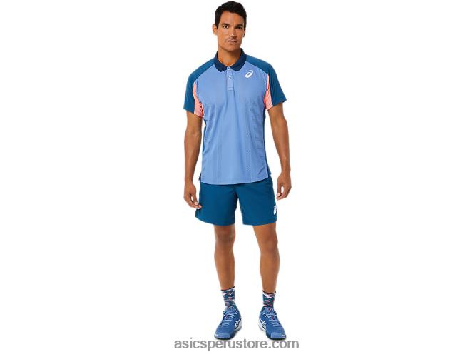 RPVB1512 índigo claro Asics polo de partido de hombre