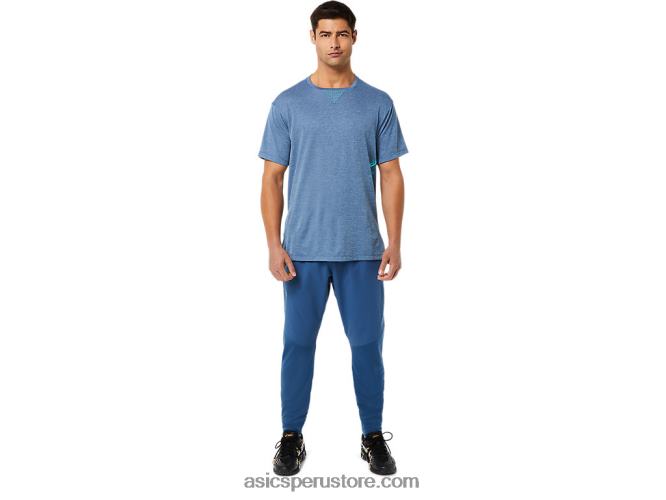 RPVB1514 gran tiburón brezo Asics top de manga corta de jacquard actibreeze para hombre