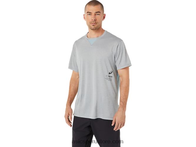 RPVB1515 brezo de yeso Asics top de manga corta de jacquard actibreeze para hombre