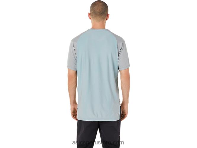 RPVB1515 brezo de yeso Asics top de manga corta de jacquard actibreeze para hombre