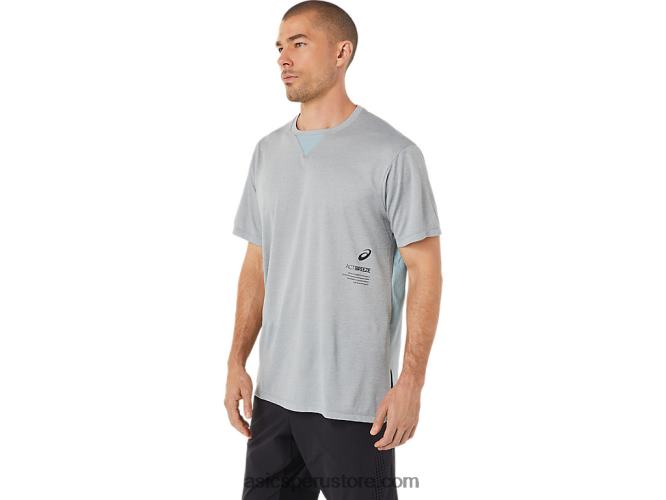 RPVB1515 brezo de yeso Asics top de manga corta de jacquard actibreeze para hombre