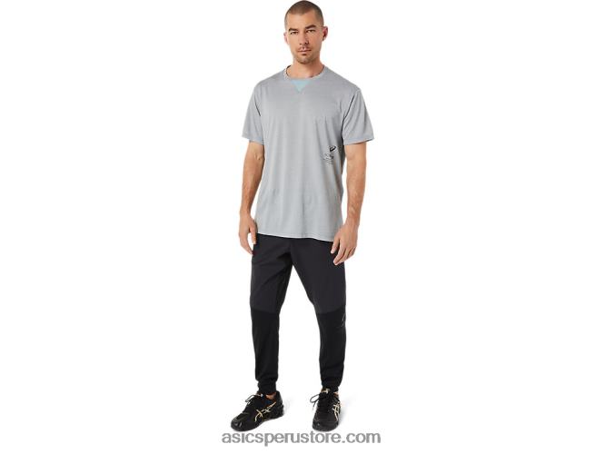 RPVB1515 brezo de yeso Asics top de manga corta de jacquard actibreeze para hombre