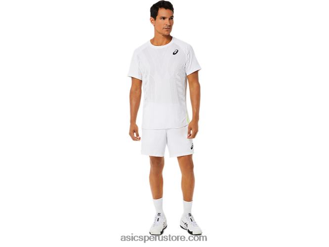 RPVB1522 blanco brillante Asics top de manga corta para hombre
