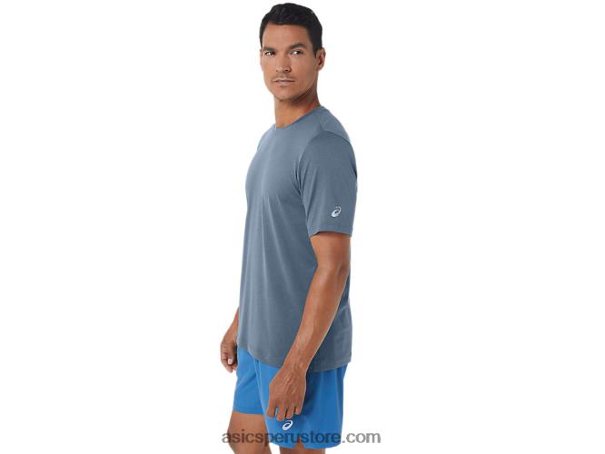 RPVB160 brezo azul acero Asics camiseta de manga corta hthr tech para hombre
