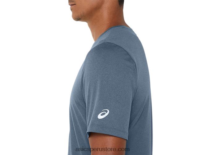 RPVB160 brezo azul acero Asics camiseta de manga corta hthr tech para hombre