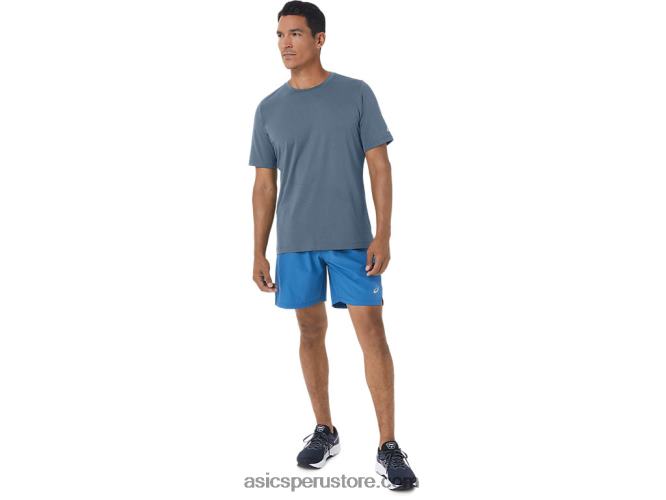RPVB160 brezo azul acero Asics camiseta de manga corta hthr tech para hombre