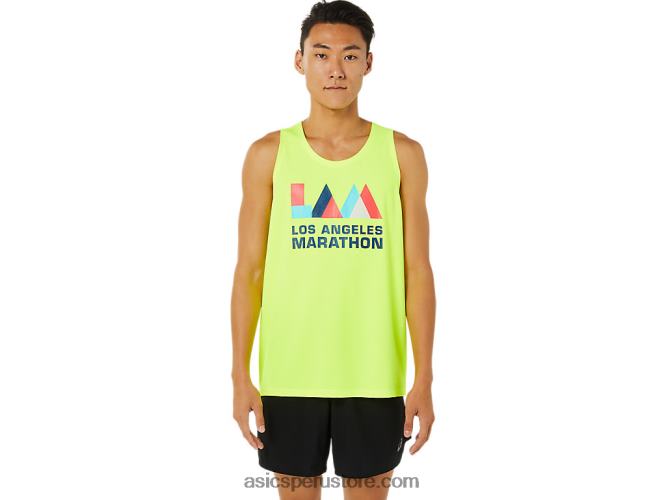 RPVB1619 amarillo de seguridad Asics camiseta sin mangas lam ready-set ii para hombre