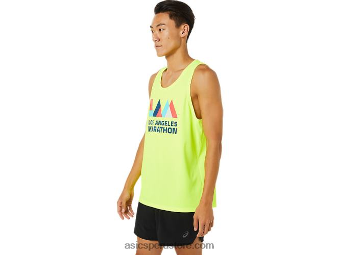RPVB1619 amarillo de seguridad Asics camiseta sin mangas lam ready-set ii para hombre