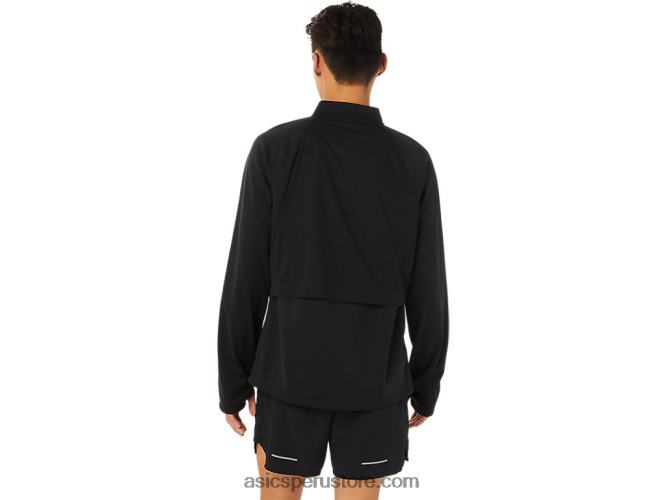RPVB1624 rendimiento negro Asics chaqueta de lam de los hombres