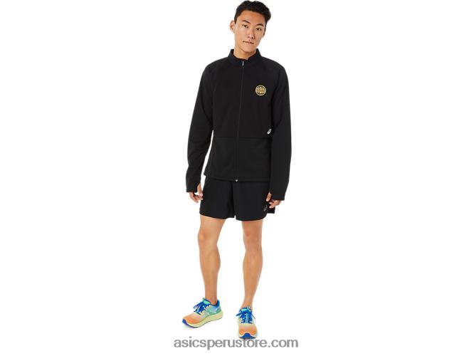 RPVB1624 rendimiento negro Asics chaqueta de lam de los hombres