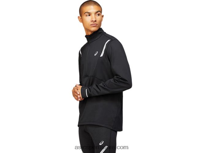 RPVB1629 rendimiento negro Asics top lite-show winter 1/2 zip hombre