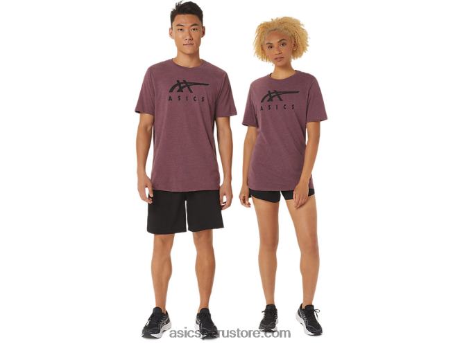 RPVB1643 Brezo profundo de Marte Asics playera de manga corta a rayas