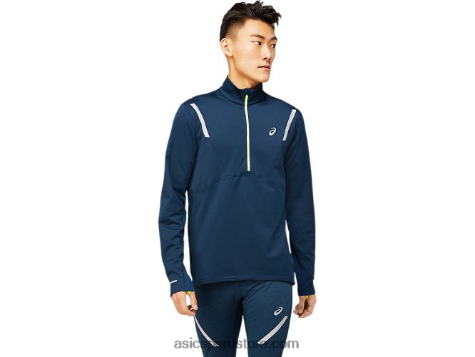 RPVB1649 azul francés Asics top lite-show winter 1/2 zip hombre