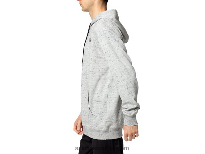 RPVB1651 brezo gris piamonte Asics sudadera con capucha de felpa francesa para hombre