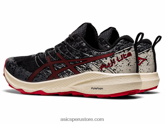RPVB1661 negro/rojo eléctrico Asics fuji lite 2