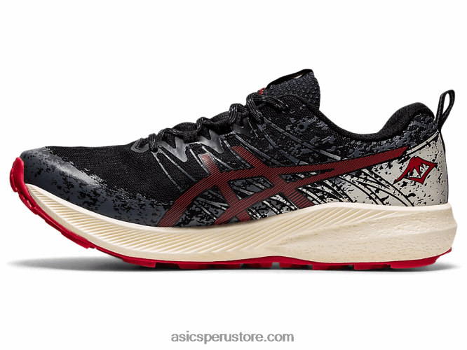 RPVB1661 negro/rojo eléctrico Asics fuji lite 2