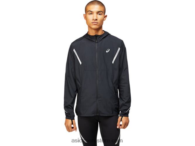 RPVB1670 rendimiento negro Asics chaqueta lite-show de hombre lisa
