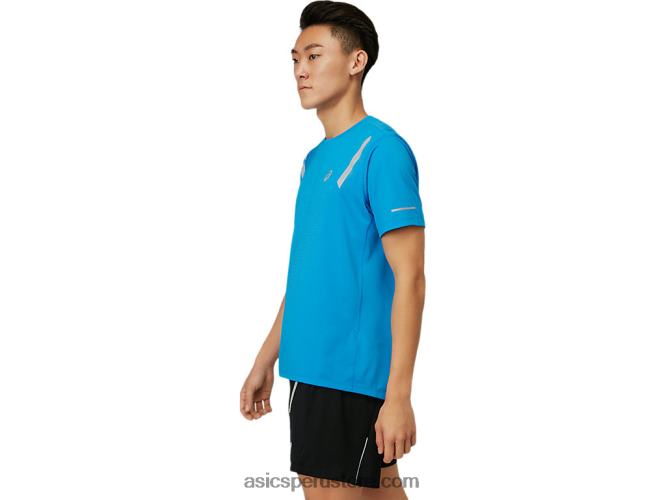 RPVB1674 azul eléctrico Asics top de manga corta para hombre lite-show