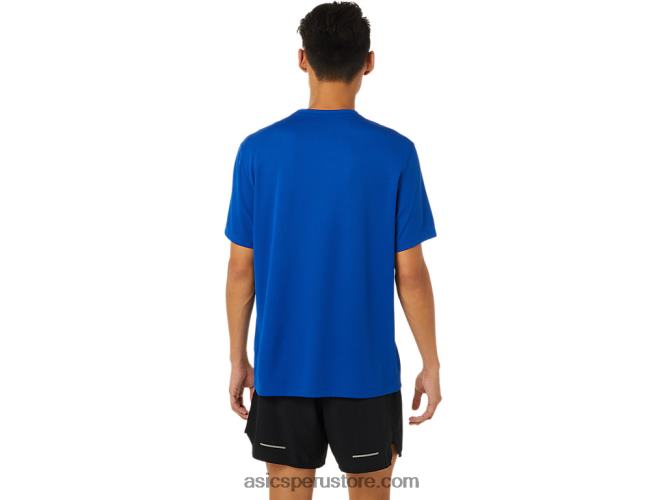 RPVB1698 azul Asics bos ready-set de manga corta para hombre ii