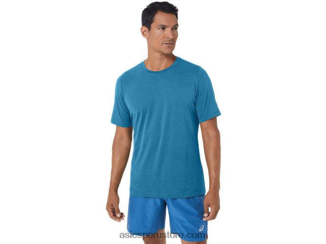 RPVB170 isla azul brezo Asics camiseta de manga corta hthr tech para hombre