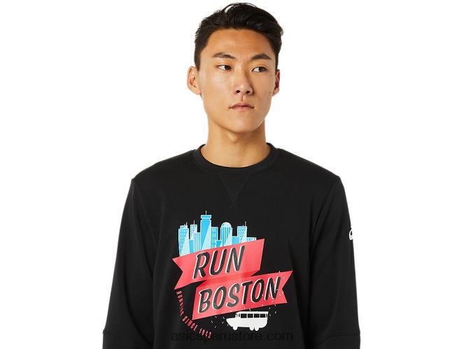 RPVB1702 rendimiento negro Asics tripulación bos de los hombres