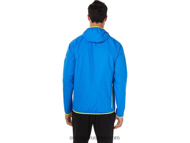 RPVB1712 tinte espacial azul eléctrico/ralladura de lima Asics chaqueta plegable para hombre