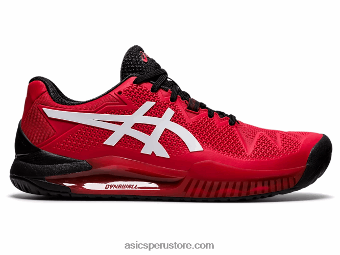 RPVB1747 rojo eléctrico/blanco Asics resolución de gel 8