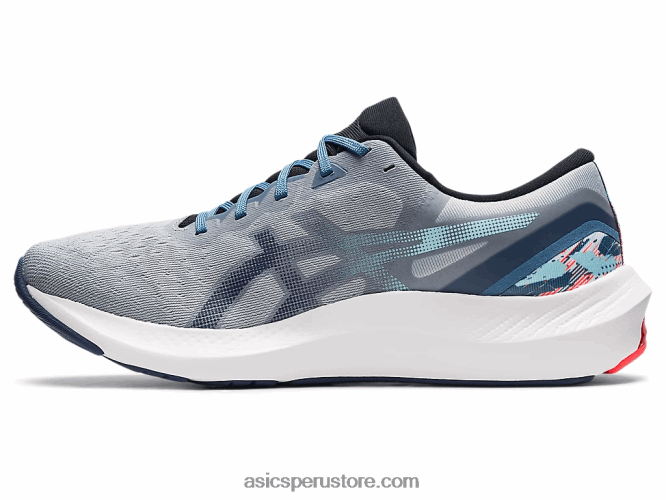 RPVB1762 gris piedmont/azul trueno Asics pulso de gel 13