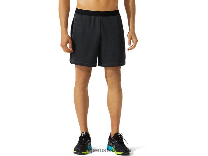 RPVB1767 brezo gris oscuro Asics pantalón corto de entrenamiento tejido de 7 pulgadas para hombre