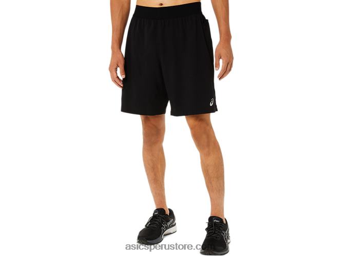 RPVB1768 rendimiento negro Asics pantalón corto mezclador de 9 pulgadas para hombre