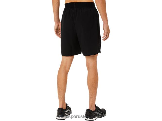 RPVB1768 rendimiento negro Asics pantalón corto mezclador de 9 pulgadas para hombre
