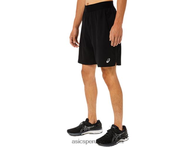 RPVB1768 rendimiento negro Asics pantalón corto mezclador de 9 pulgadas para hombre