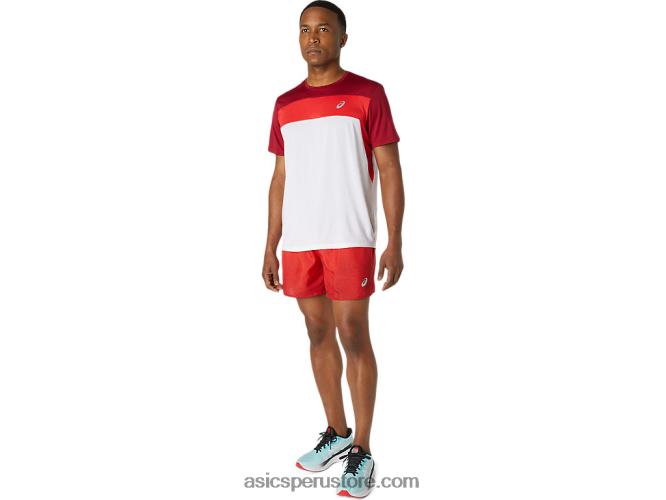 RPVB1776 rojo eléctrico/burdeos Asics pantalón corto kasane para hombre