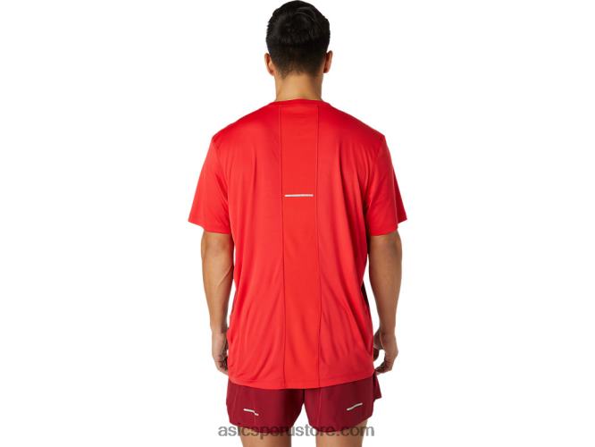 RPVB1778 rojo eléctrico/burdeos Asics camiseta de manga corta kasane para hombre