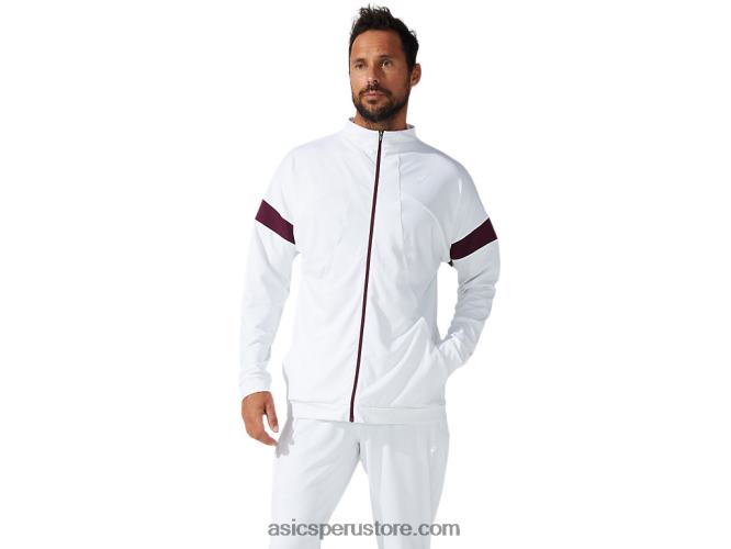 RPVB1785 blanco brillante/marte profundo Asics chaqueta de chándal para hombre